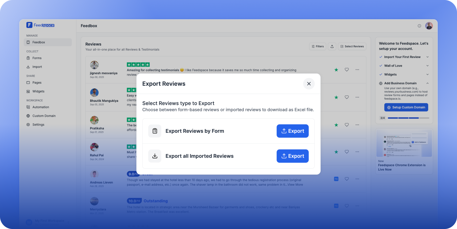 October 2025 New Feature Added Export Reviews Pn