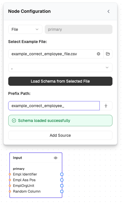 Input Node with file source