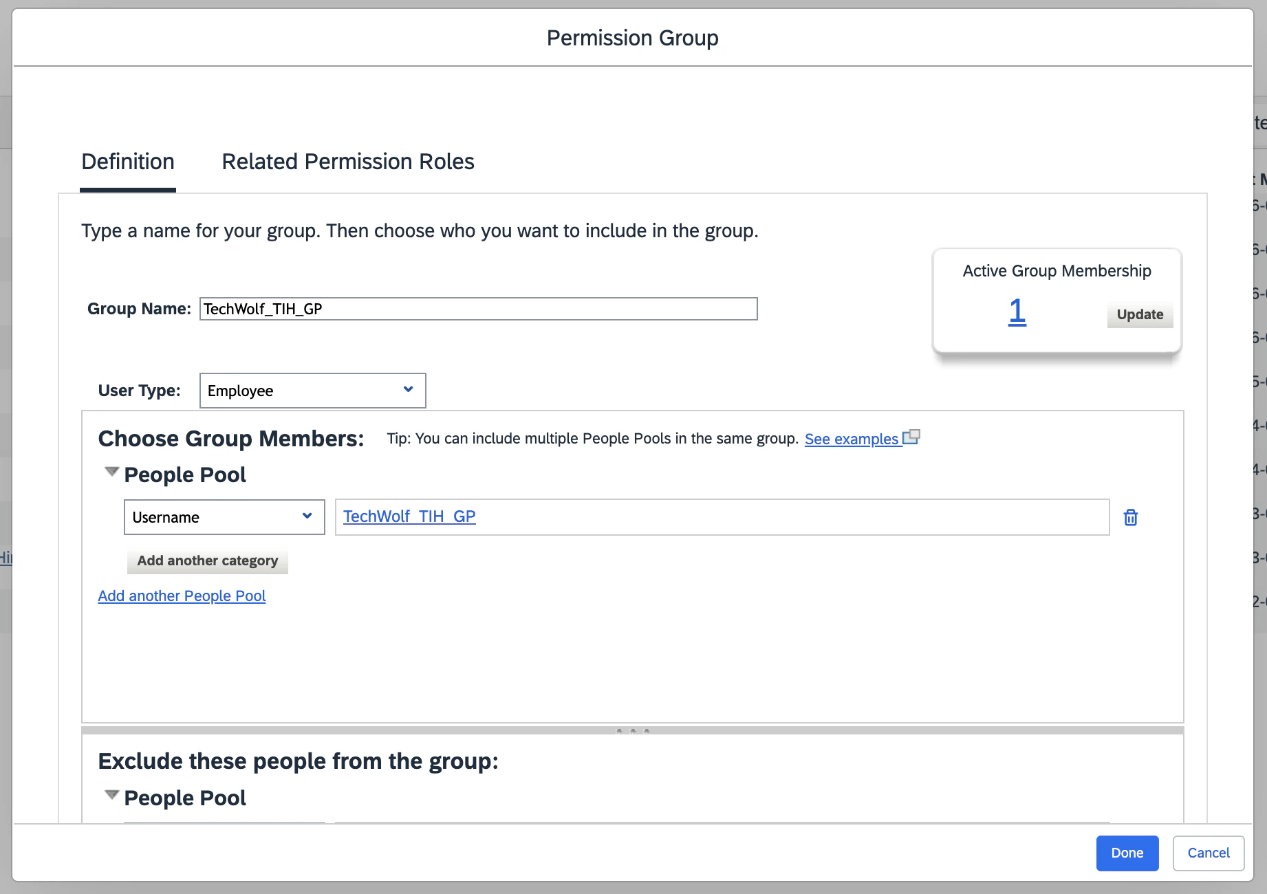 Create Permission Group
