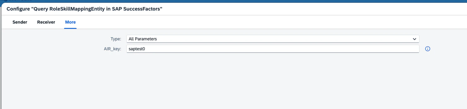 Query RoleSkillMappingEntity: More tab with AIR_key filled in