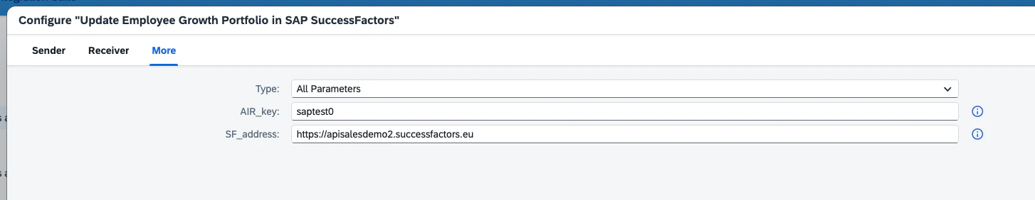 Update Employee Growth Portfolio: More tab with Address and AIR_key filled in