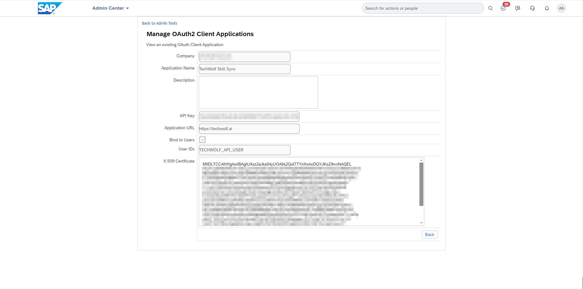 View OAuth2 Application