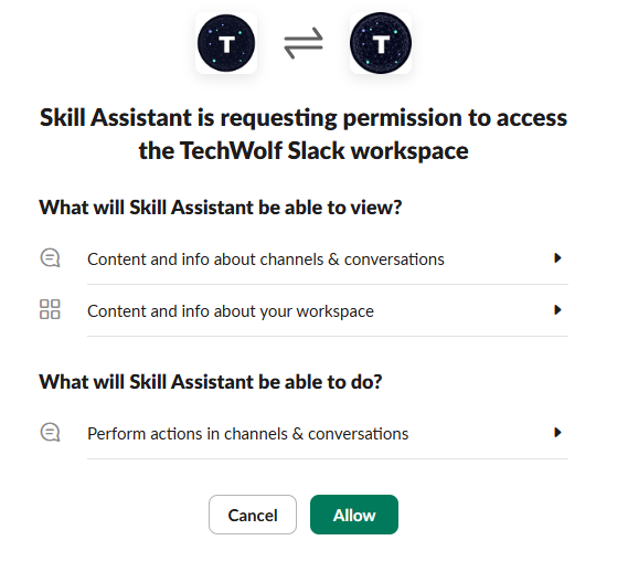 Allow the app