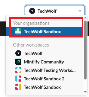 Organization selection