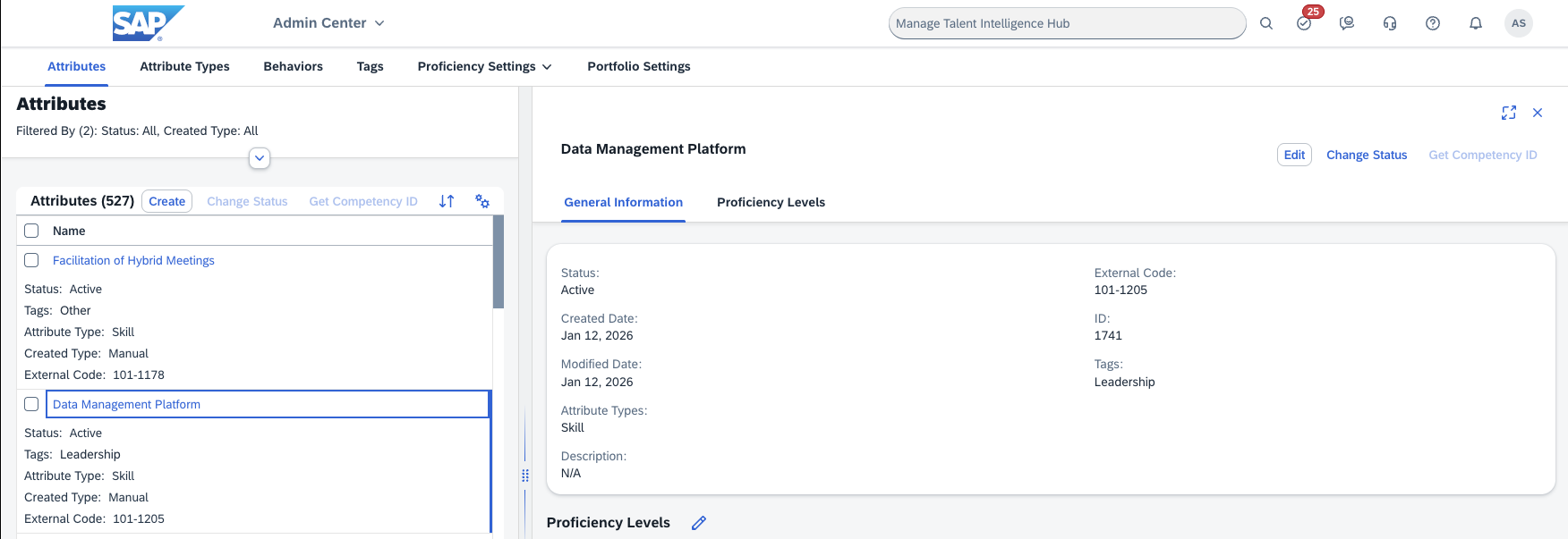 Attributes Library: Skill Details