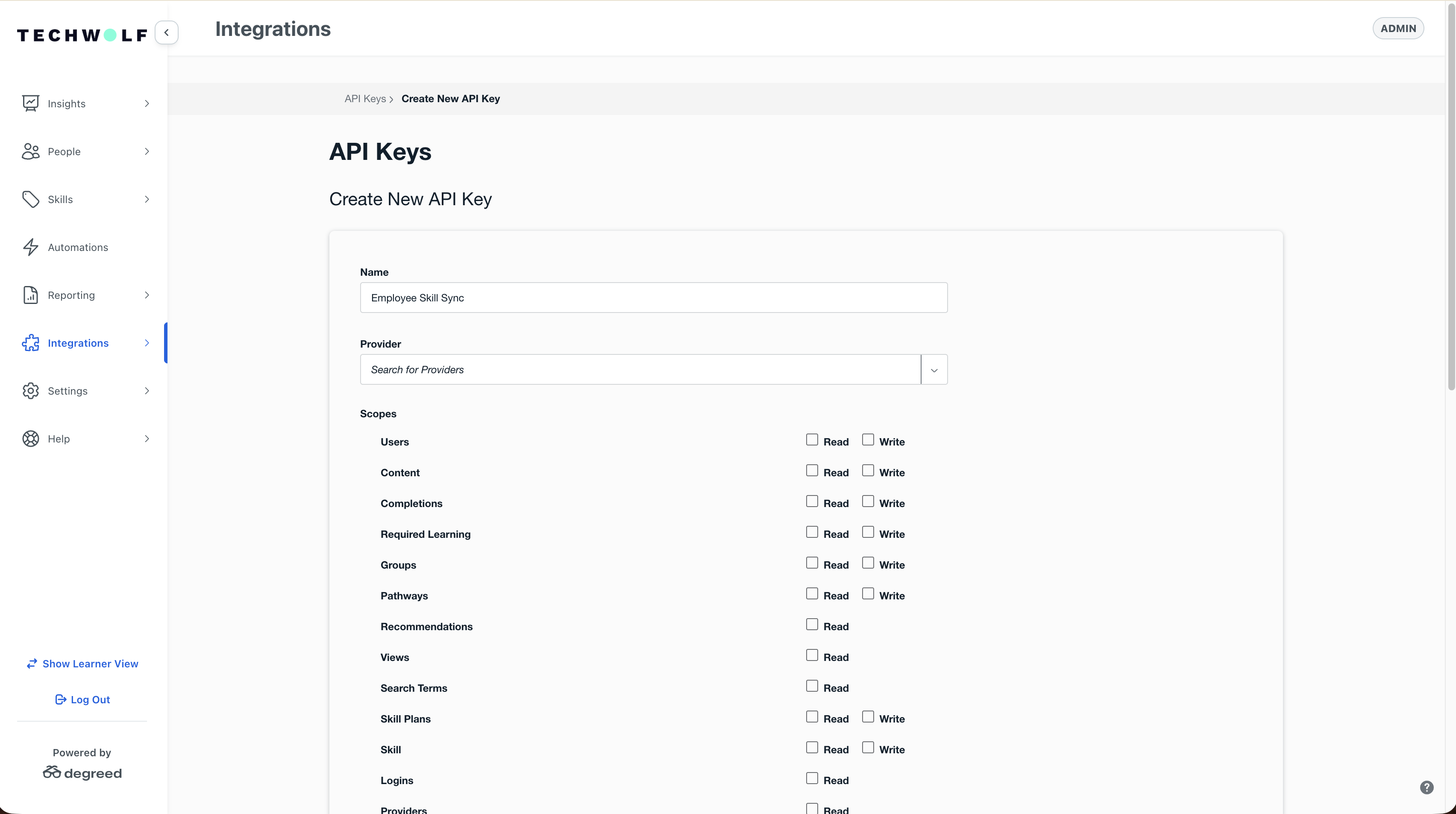 API Key Configuration 1