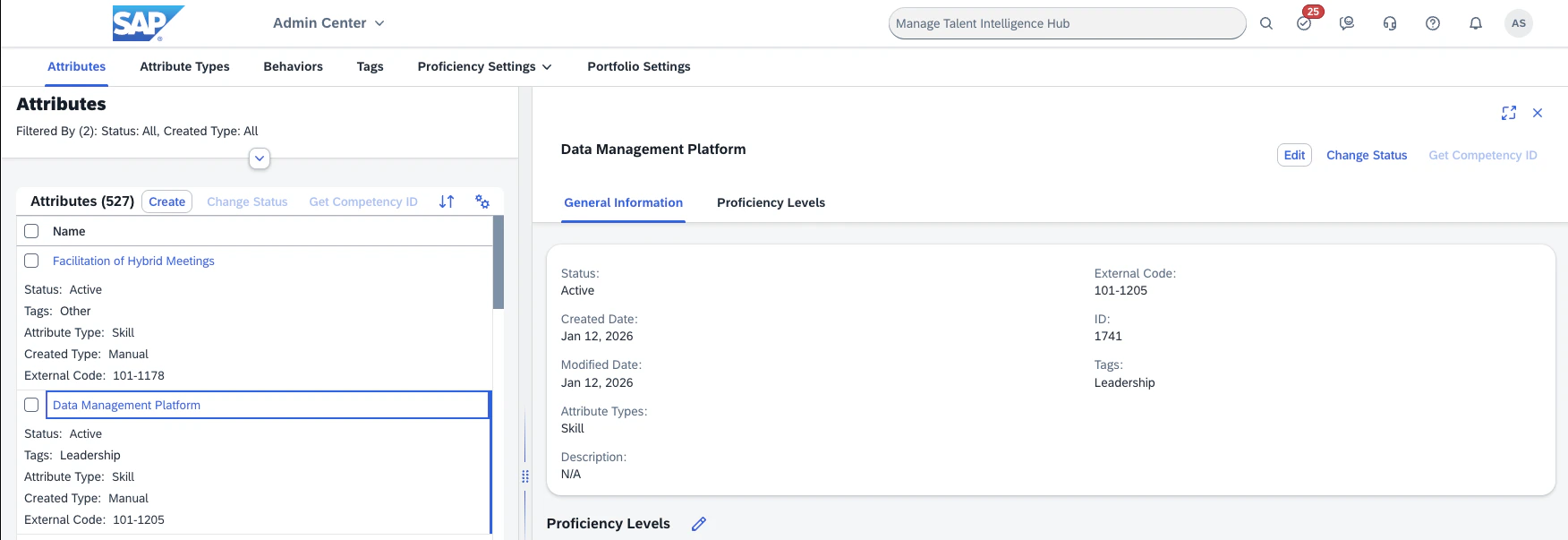 Attributes Library: Skill Details