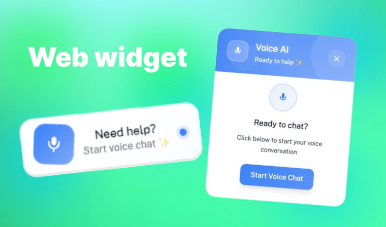 Voice AI Web Widget Web widget customization interface