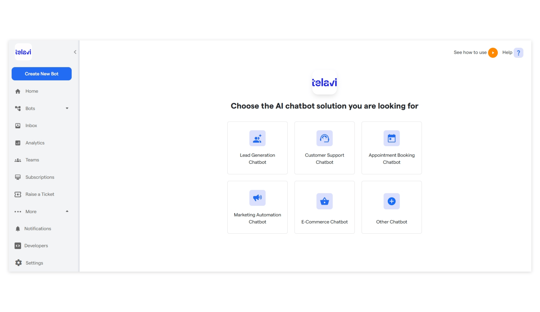 6 Landing Page Chatbot TelaviOneChatAI Resource Centre 2 Pn
