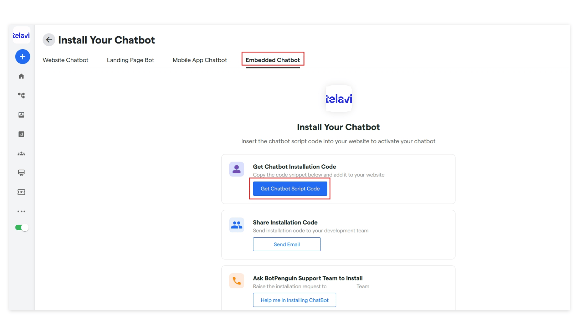 6 Landing Page Chatbot TelaviOneChatAI Resource Centre 9 Pn