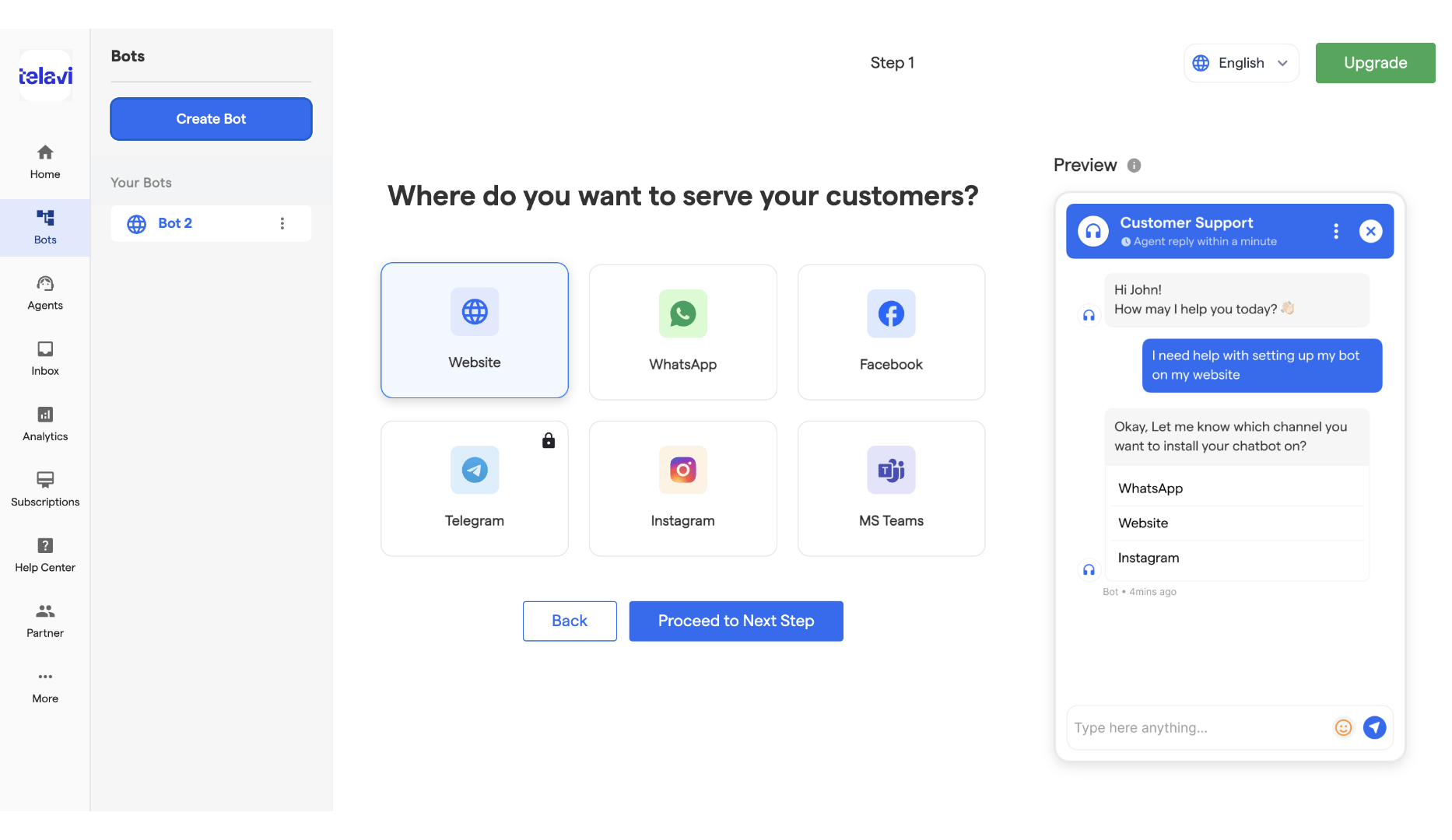 9 Facebook Chatbot TelaviOneChatAI Resource Centre 1 Pn