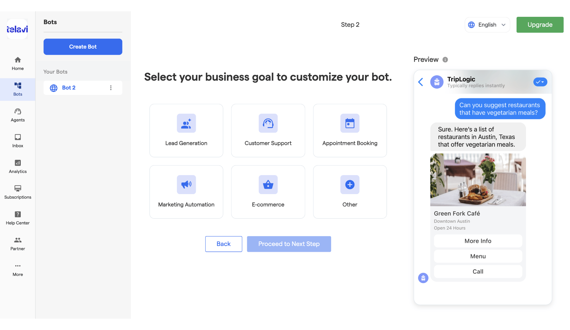 9 Facebook Chatbot TelaviOneChatAI Resource Centre 3 Pn