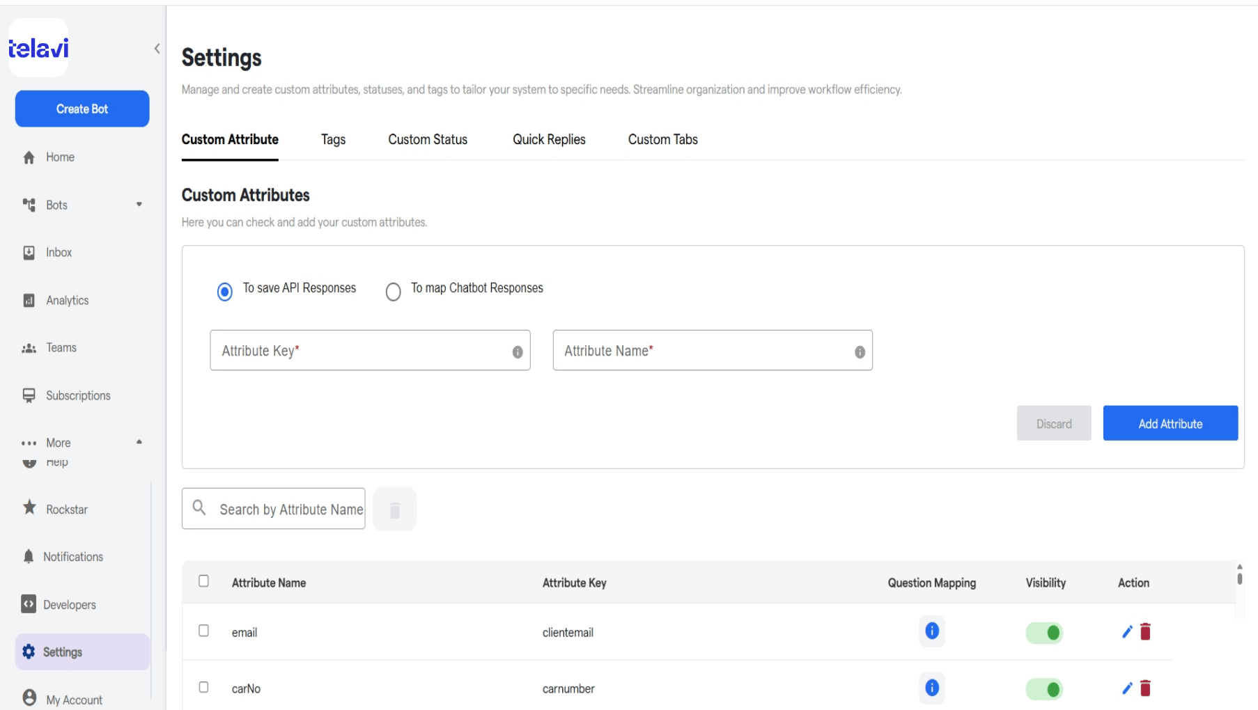191 Custom Attribute TelaviOneChatAI Resource Centre 3 Pn