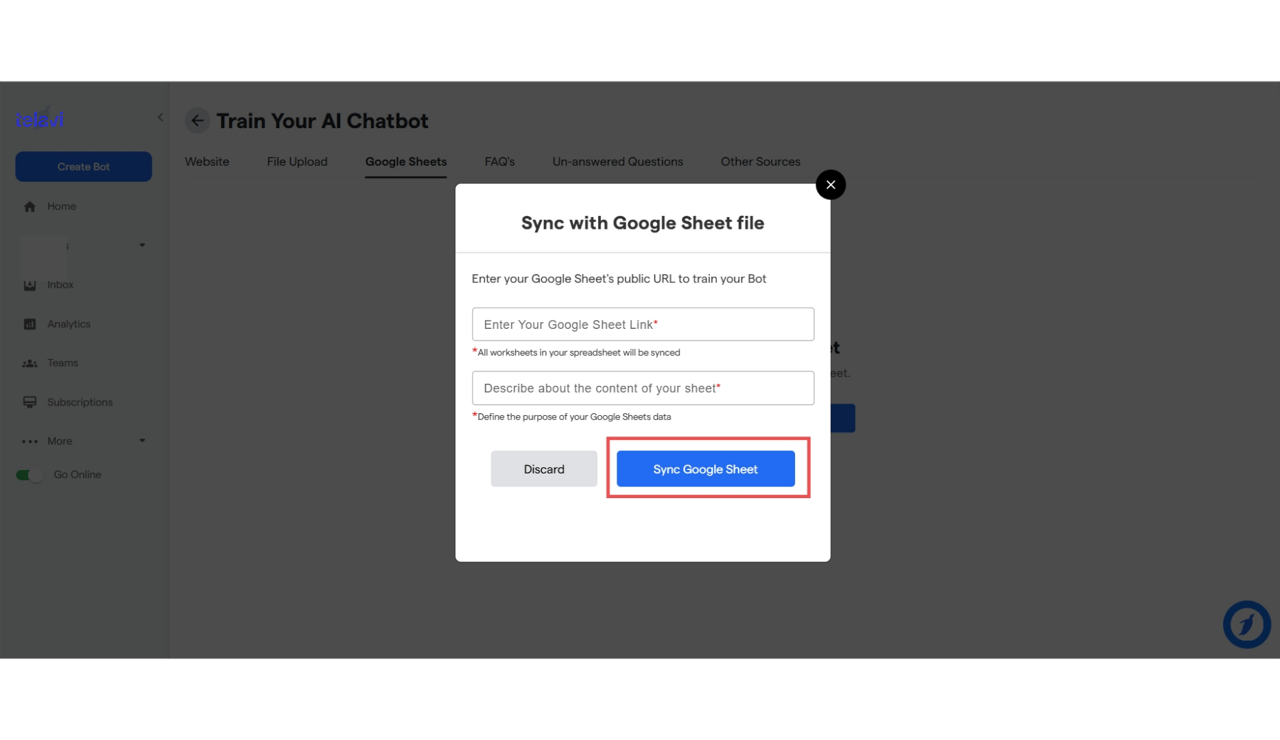 25 Google Sheets TelaviOneChatAI Resource Centre 3 Pn
