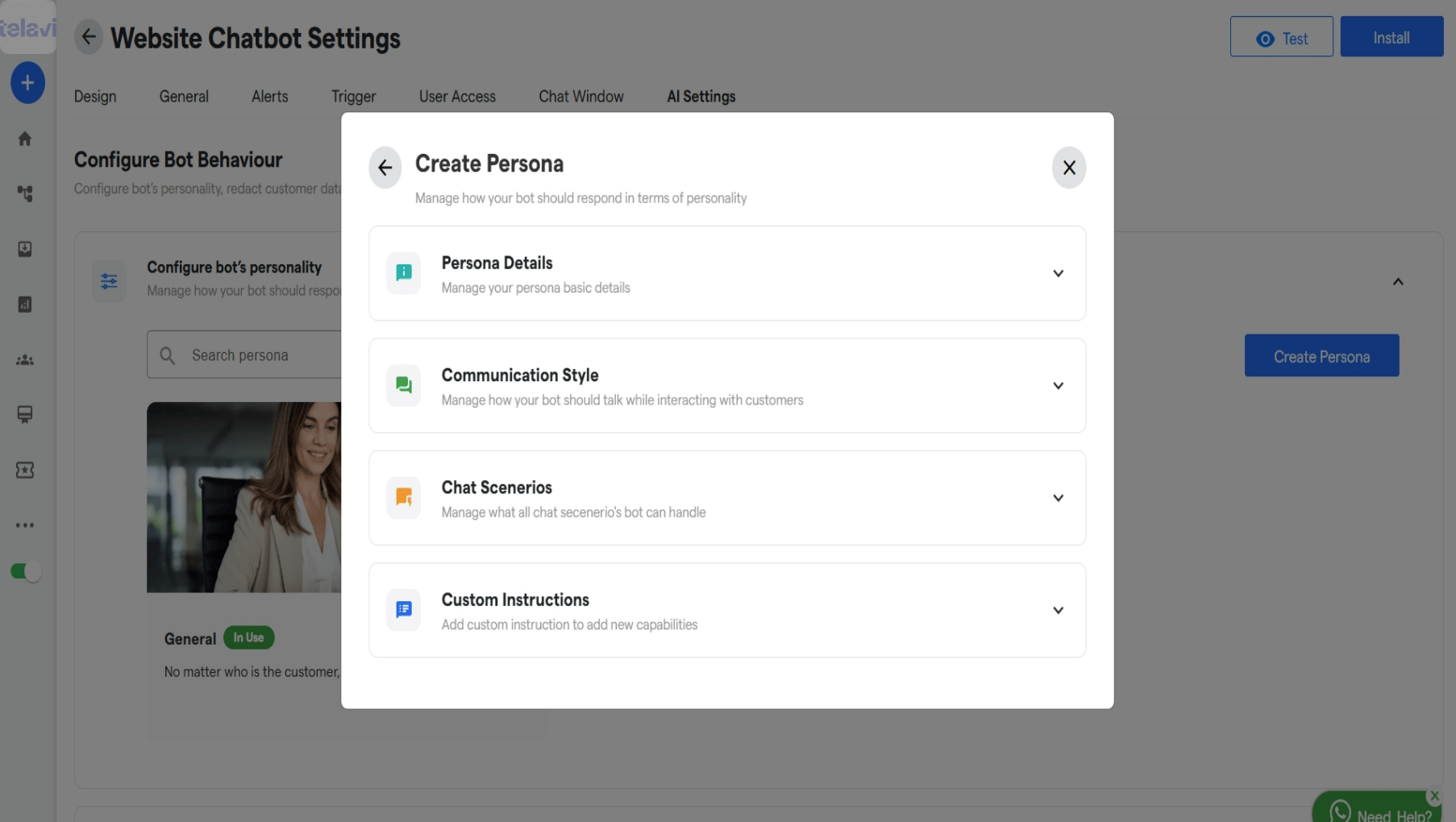 65 Ai Settings TelaviOneChatAI Resource Centre 2 Pn