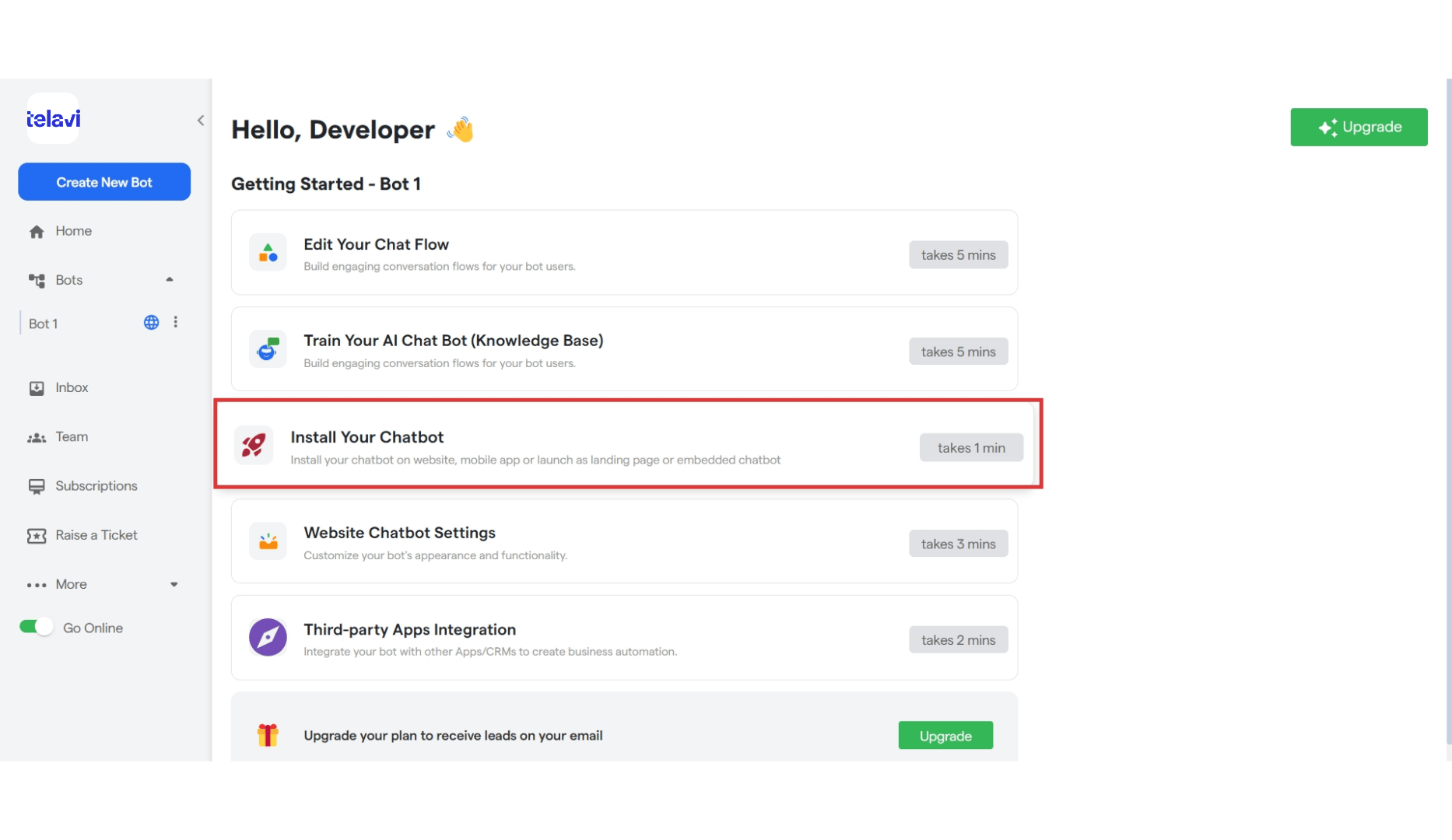 30 Install Your Website Chatbot TelaviOneChatAI Resource 3 Pn