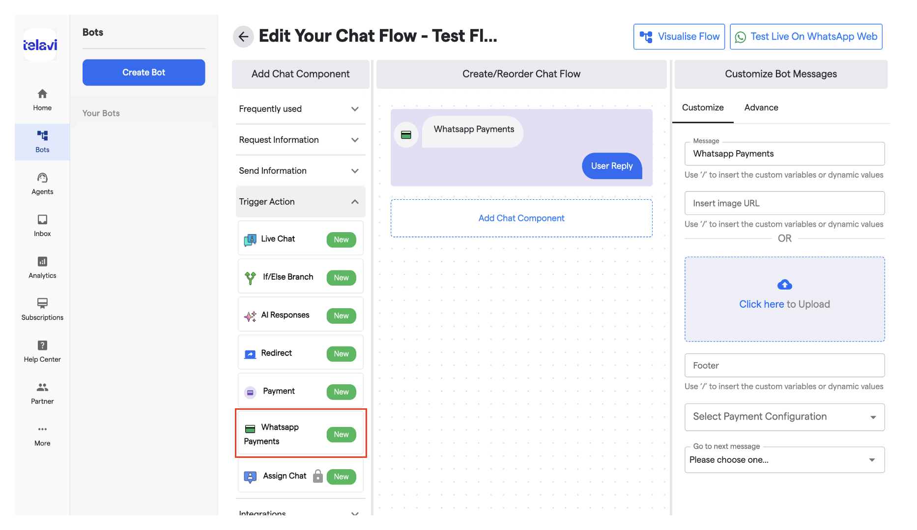 20 Whatsapp Payment Components TelaviOneChatAI Resource C 5 Pn