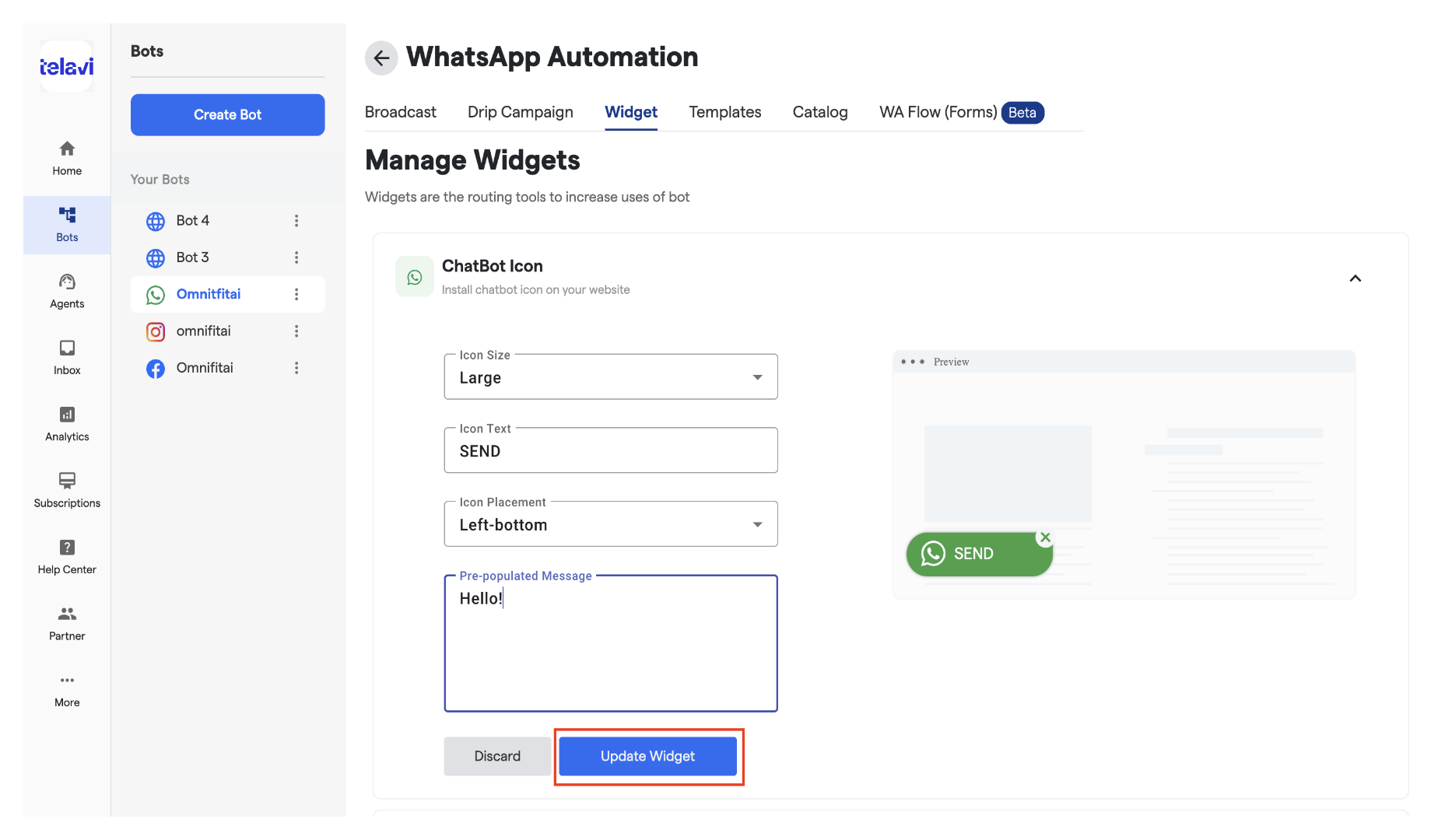 37 Widget TelaviOneChatAI Resource Centre 4 Pn