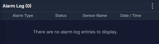 Alarm Log Widget