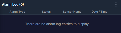 Alarm Log Widget