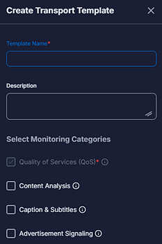 Create Transport Template