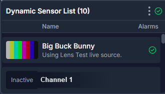 Dynamic Sensor Widget