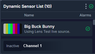 Dynamic Sensor Widget