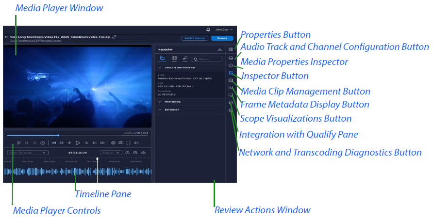 Review Med Player Window