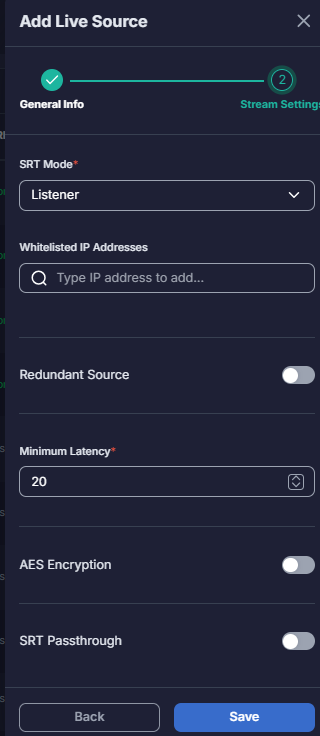 Add Live Source2