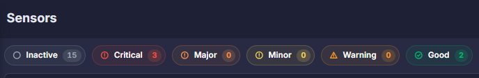 Sensor Status Indicators