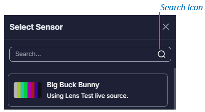 Select Sensor Usage Icon