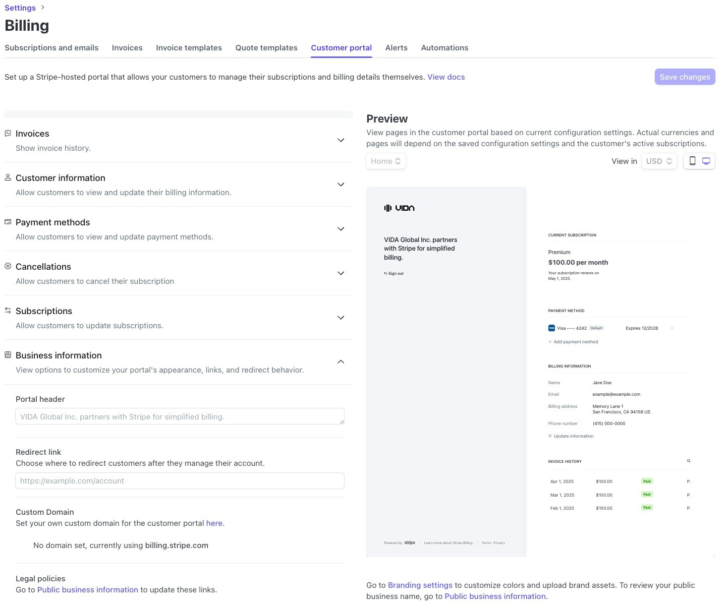 Stripe Customer Portal Jp
