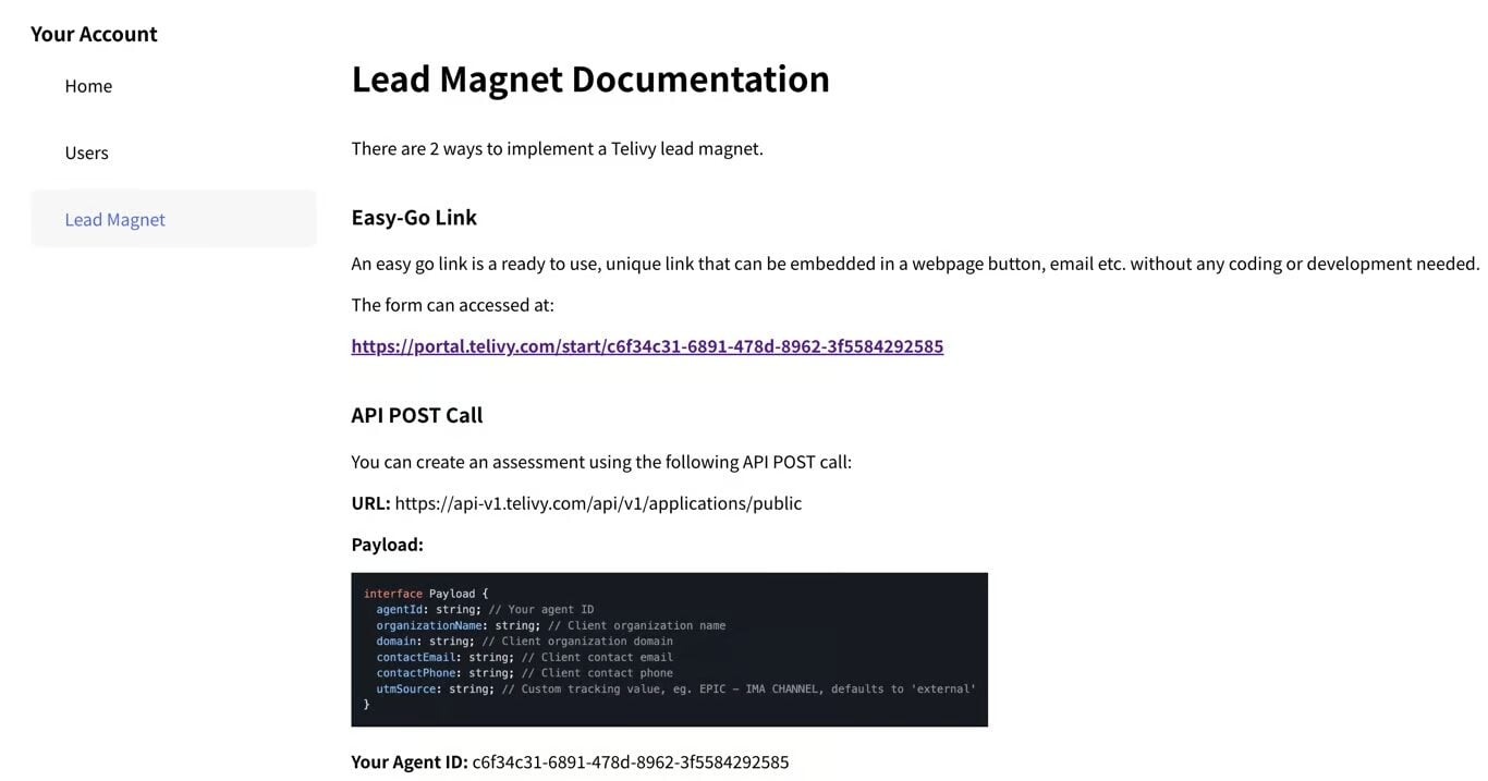 Lead Magnet page for generating new client leads