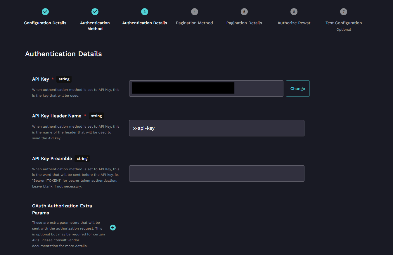Enter your Telivy API key in Authentication Details