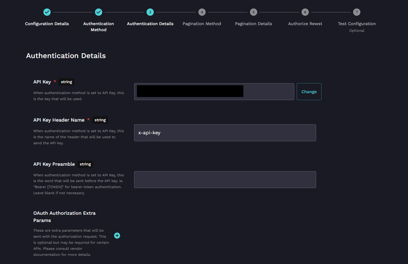 Enter your Telivy API key in Authentication Details