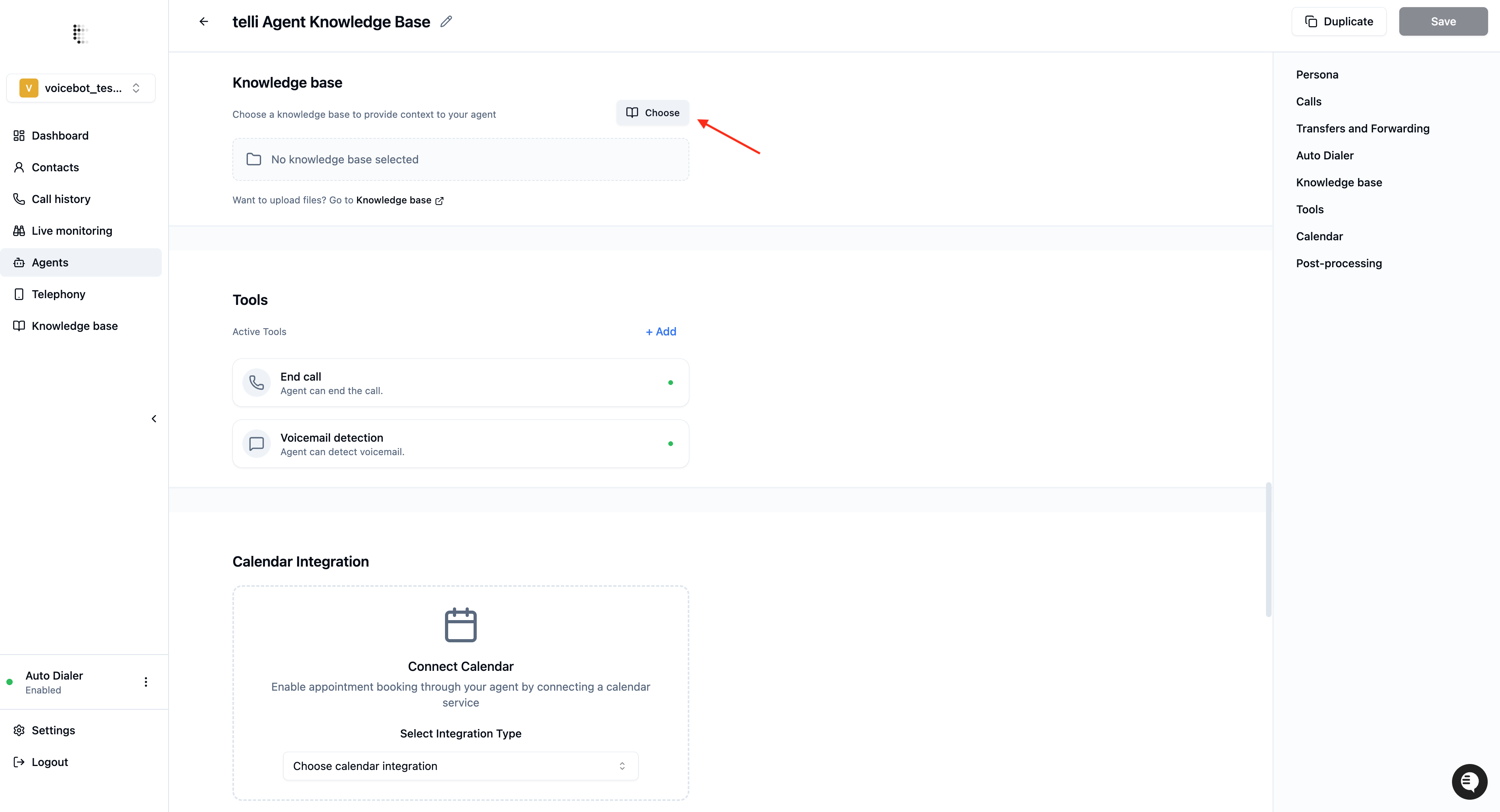Assign Knowledge Base