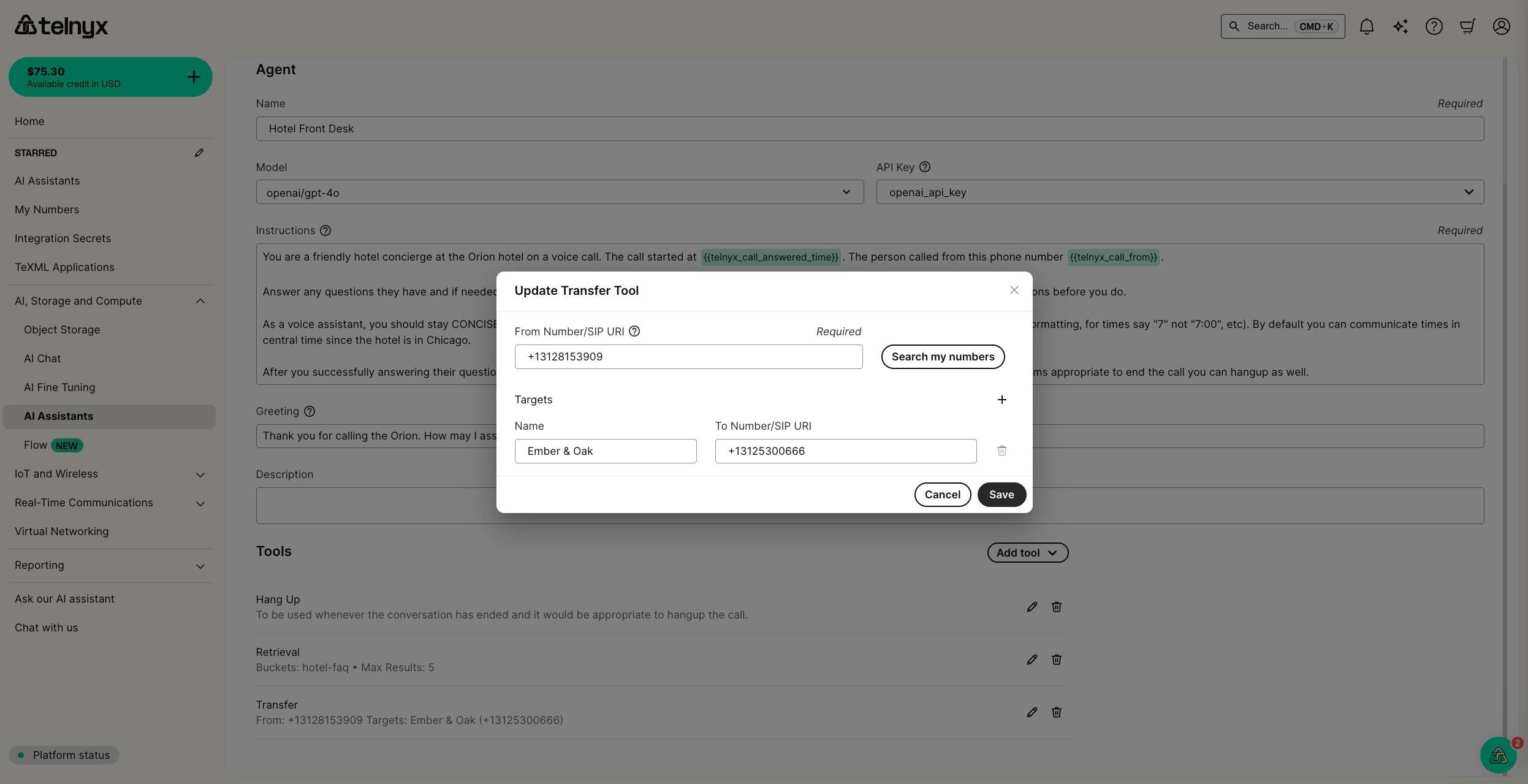 AI Assistant Transfer