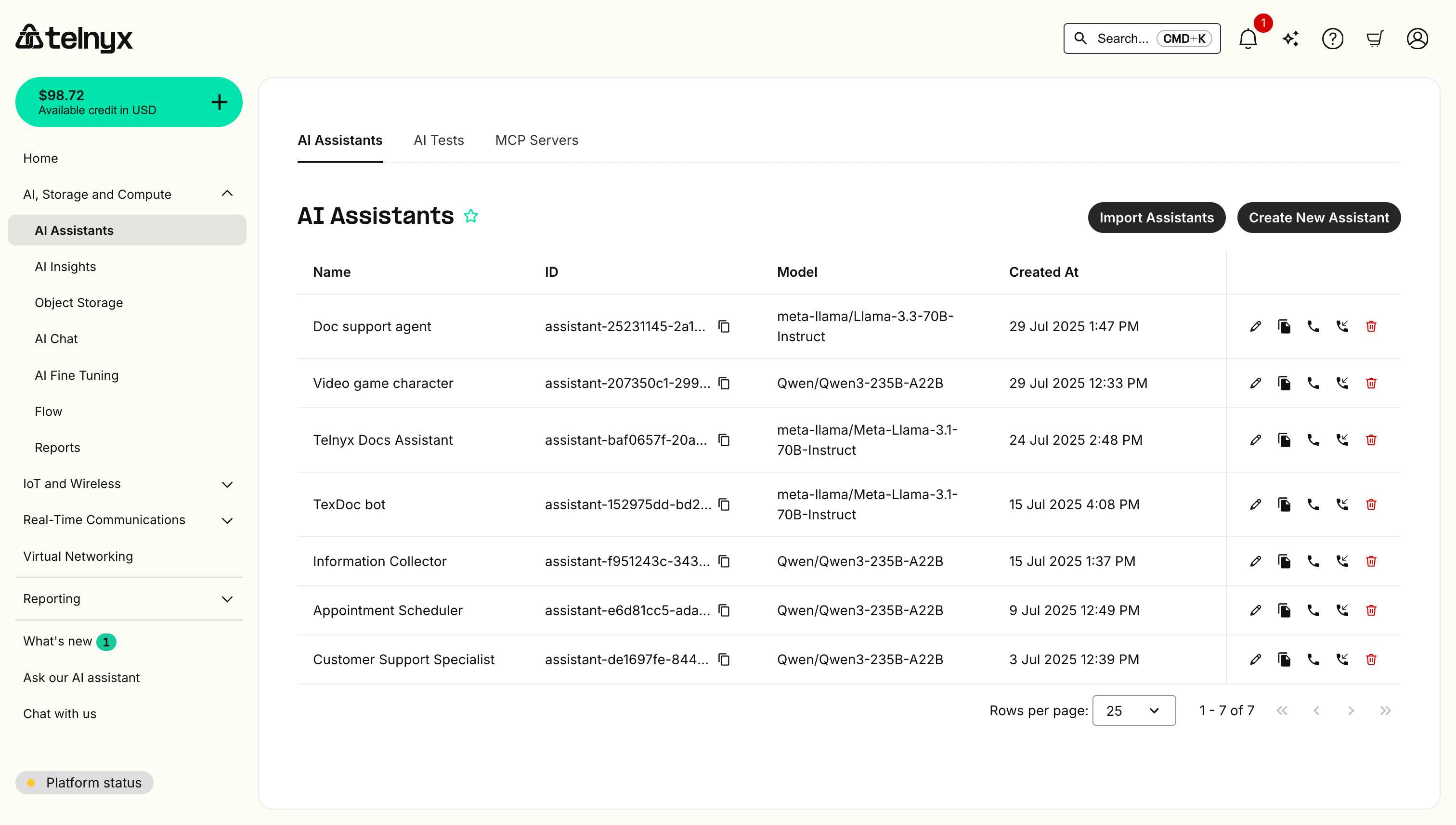 AI Assistant List Import