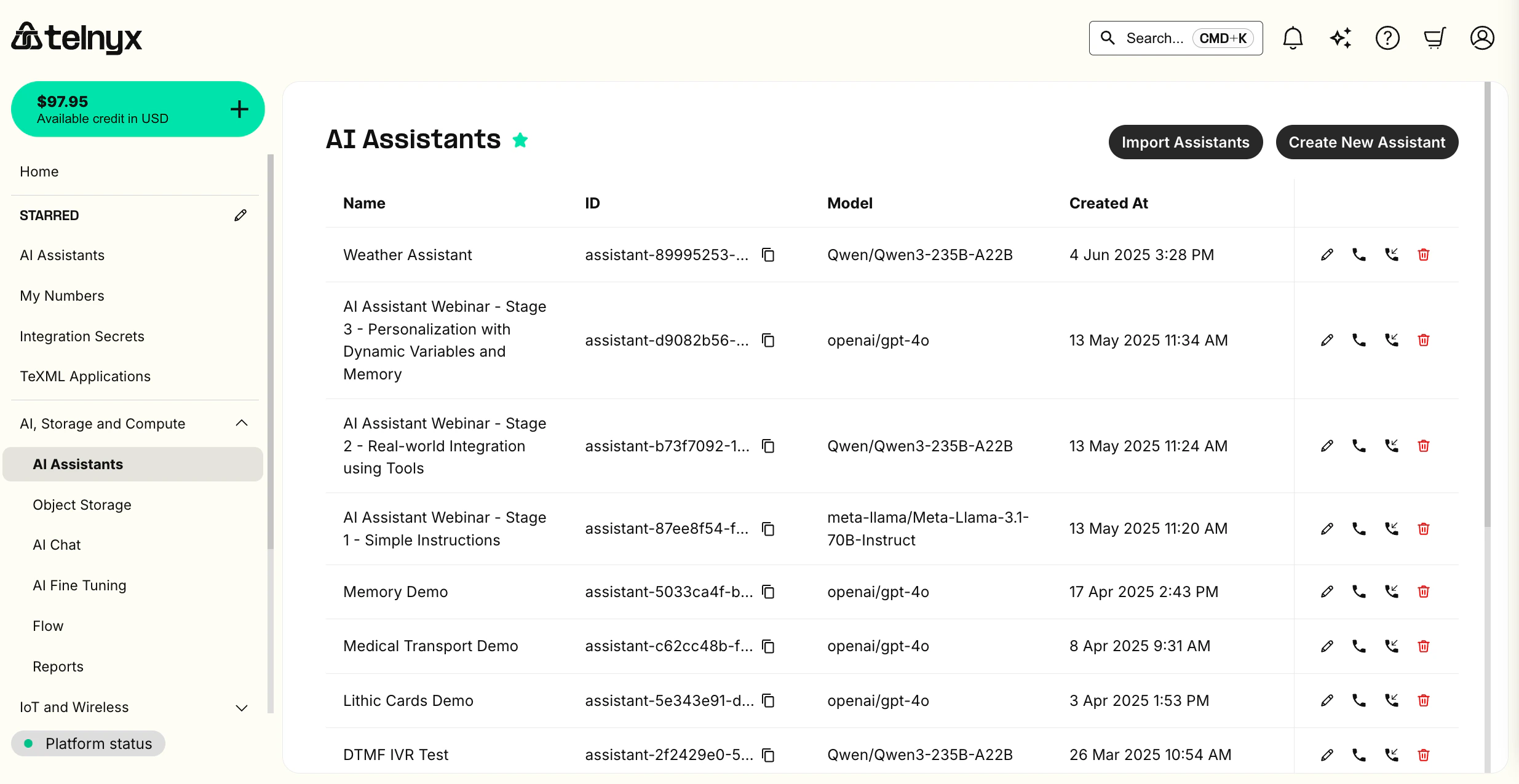 AI Assistant List Import