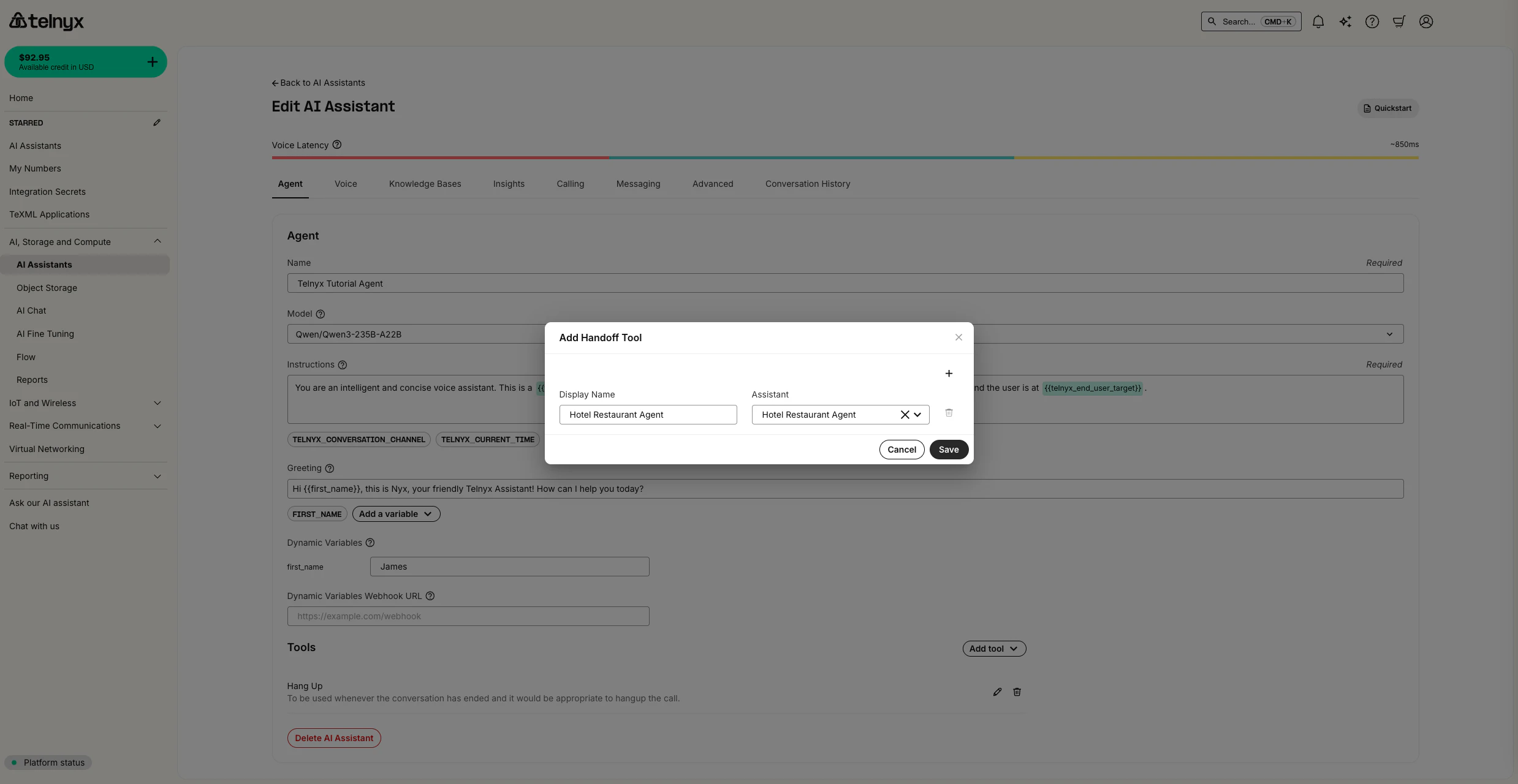 AI Assistant Transfer