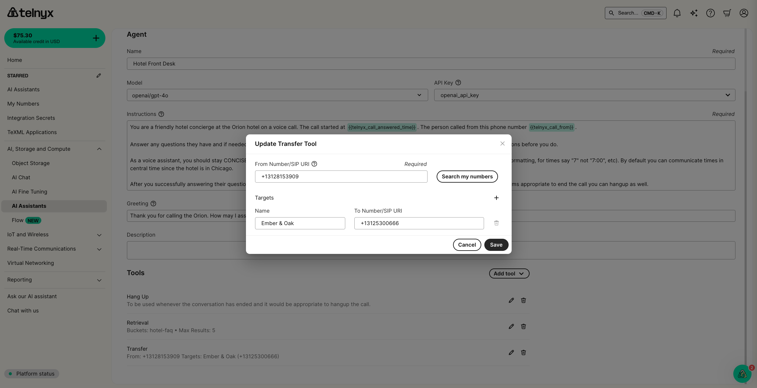 AI Assistant Transfer