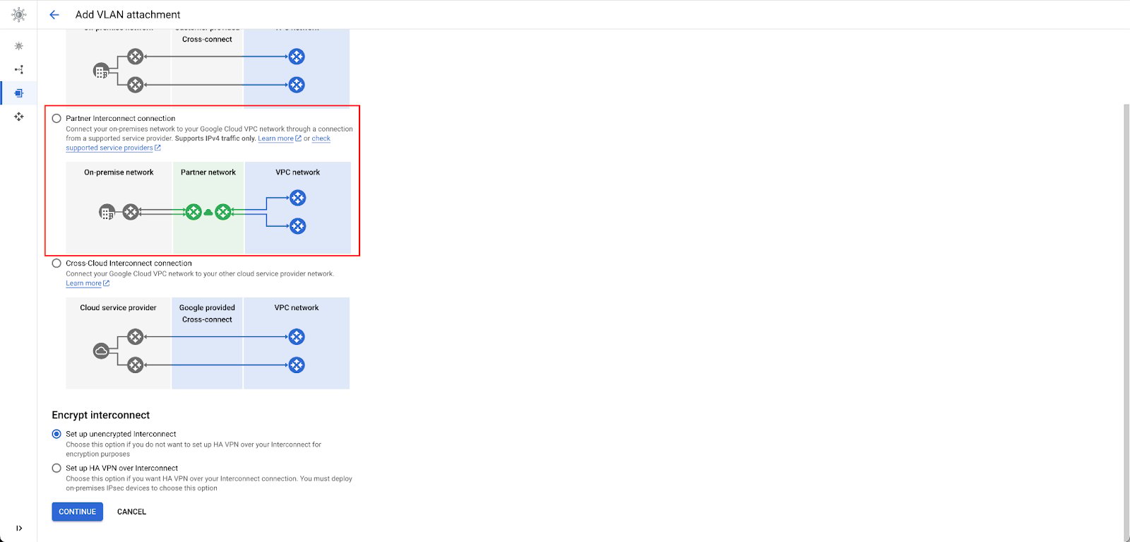 GCP VLAN Attachment Parameters