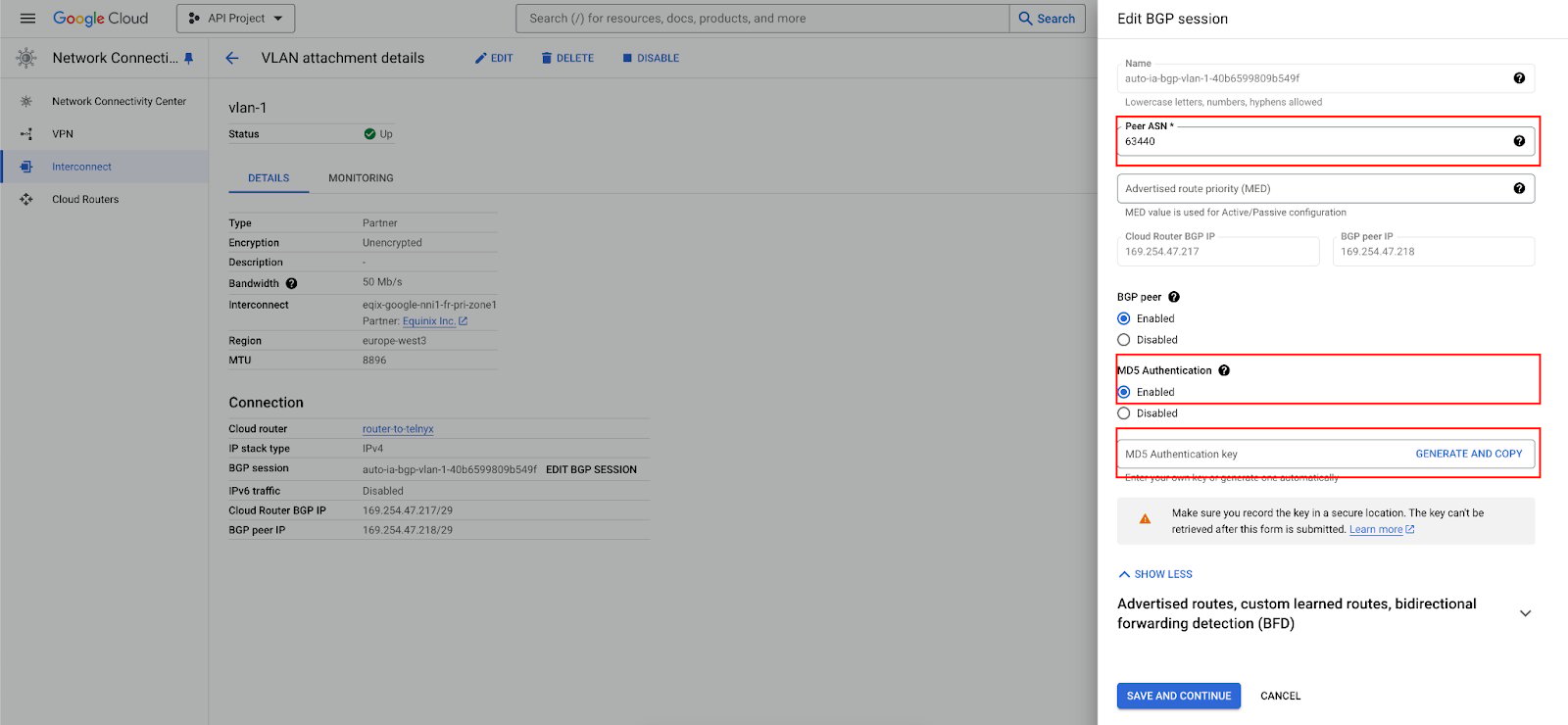 GCP Activate Connection 4