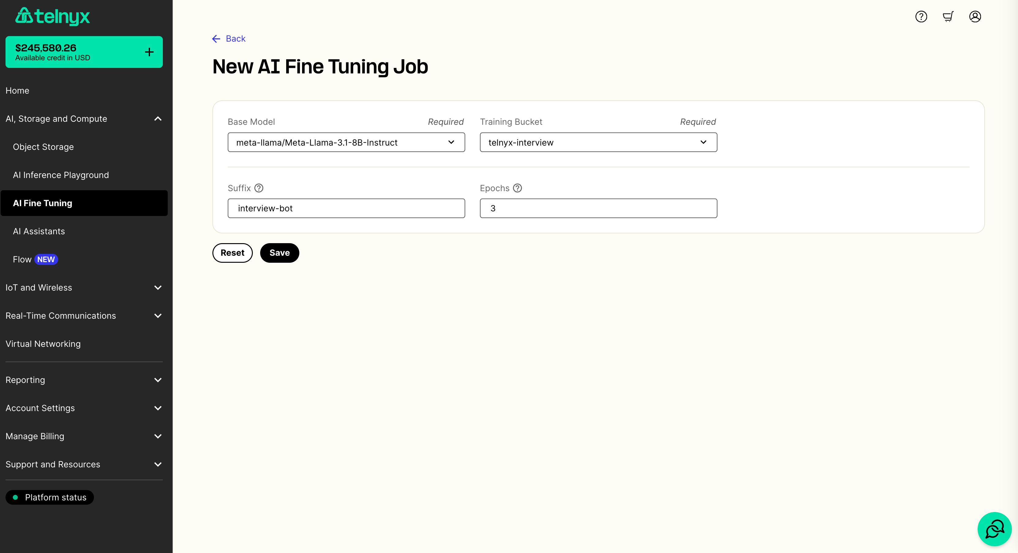 AI Fine Tune Creation