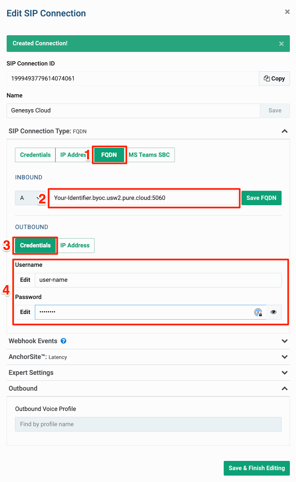 Genesys Cloud & Telnyx FQDN Connections