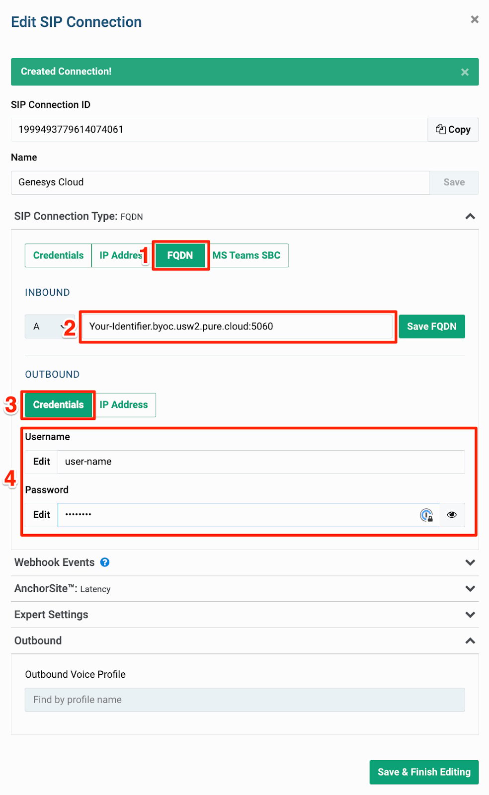 Genesys Cloud & Telnyx FQDN Connections