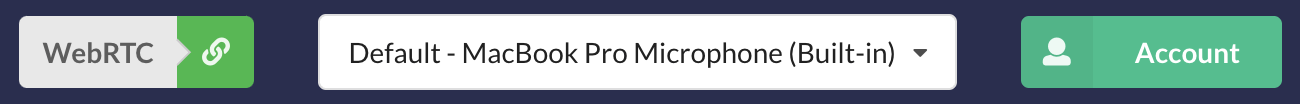 Agent desktop application with status management