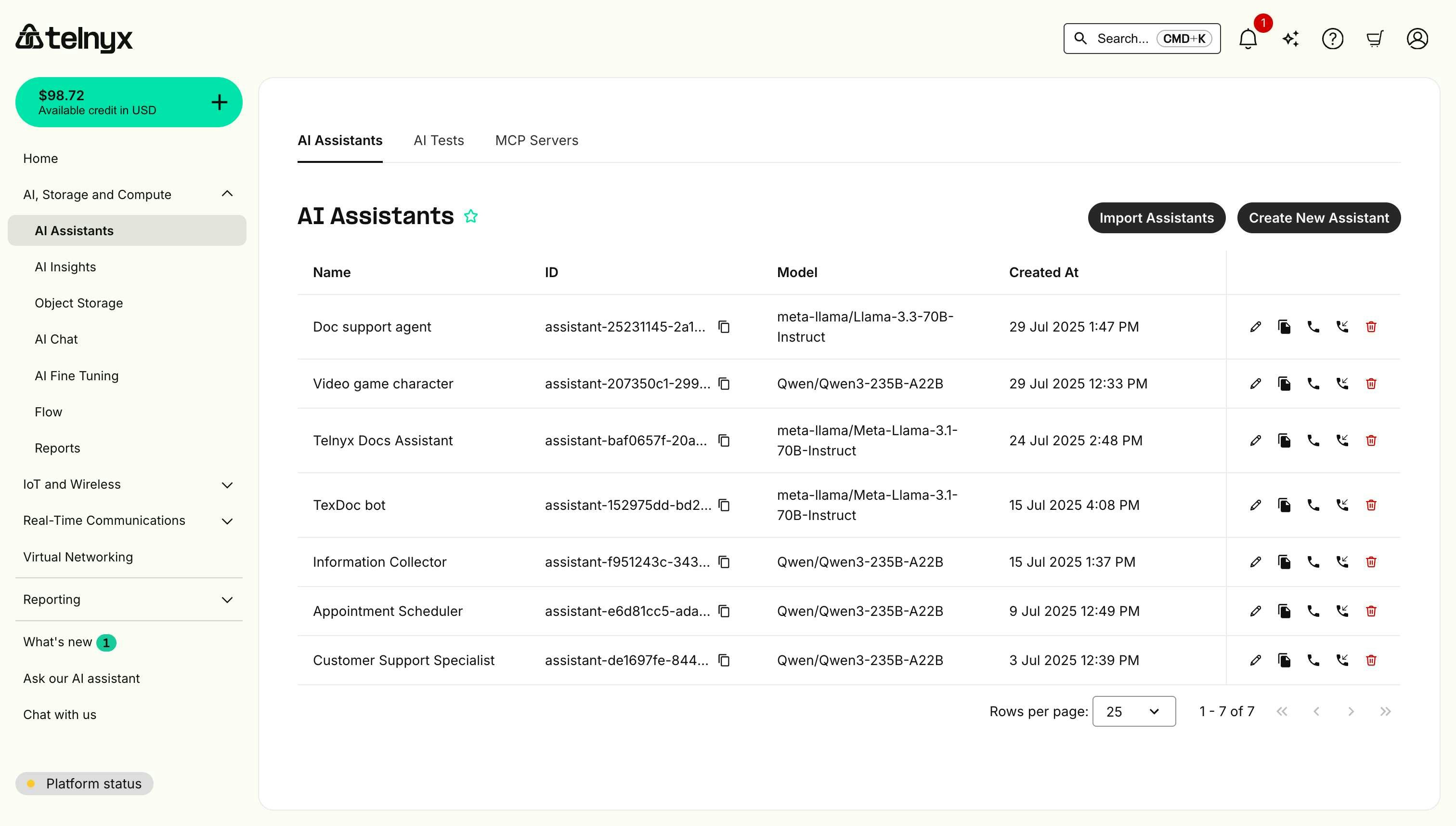 AI Assistant List Import