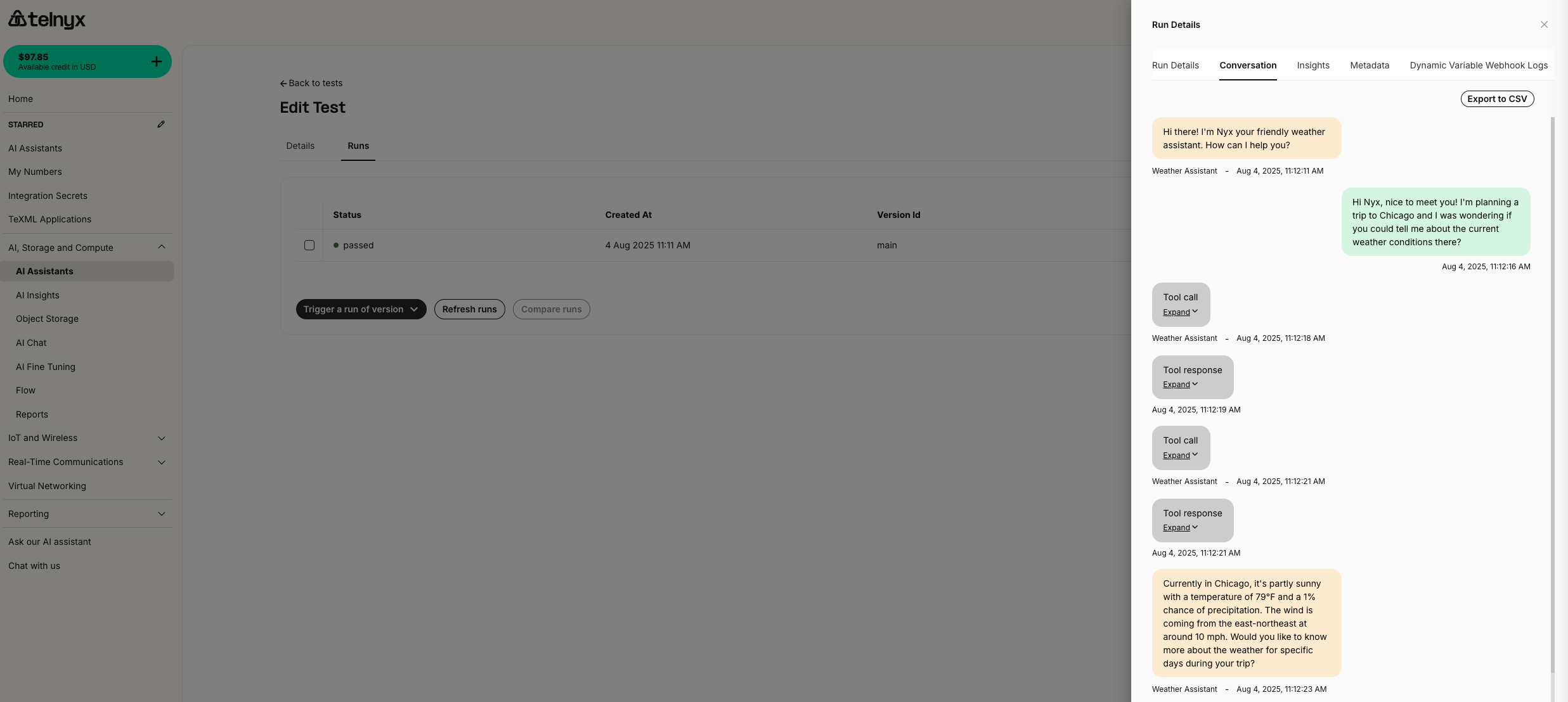 Test Execution Results