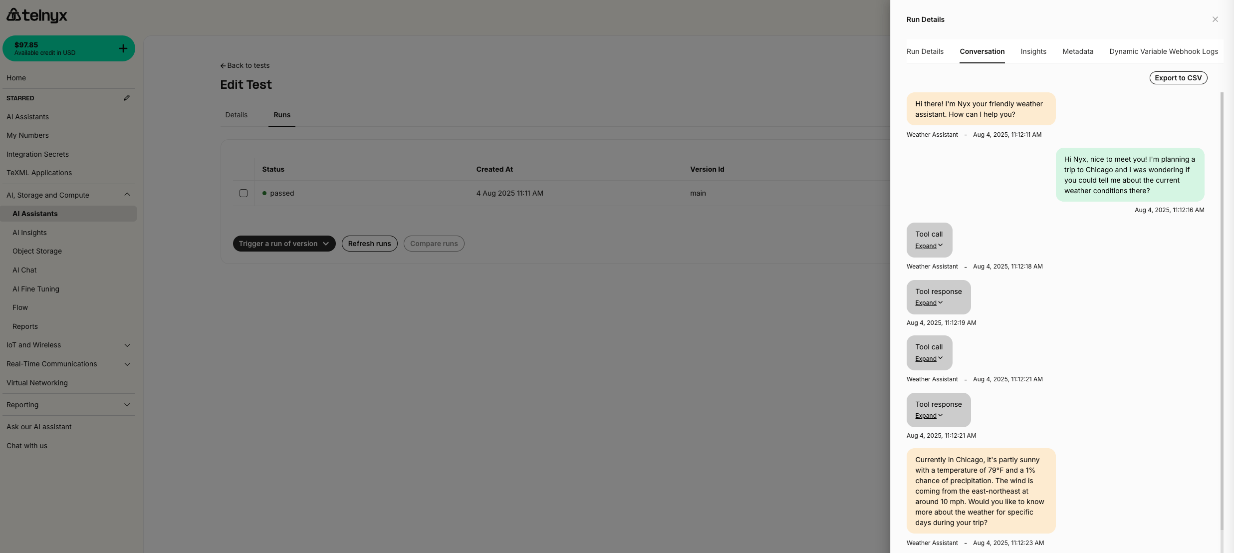 Test Execution Results